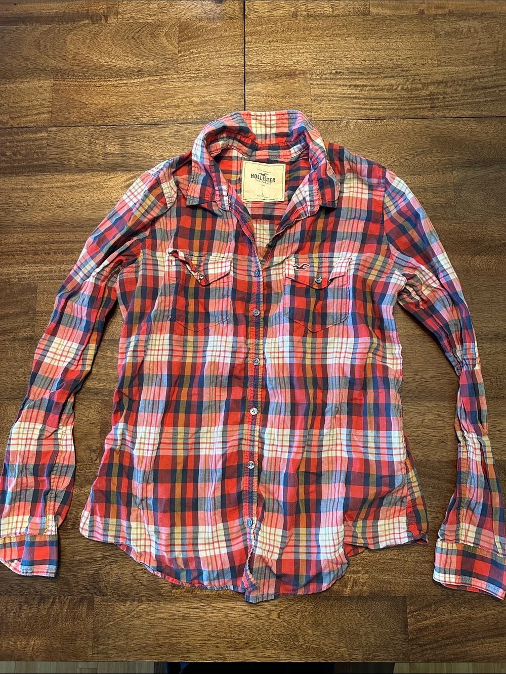 Hollister Multicolor Plaid Button Down Shirt